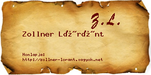 Zollner Lóránt névjegykártya